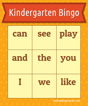 Print 100+ Kindergarten Bingo Cards