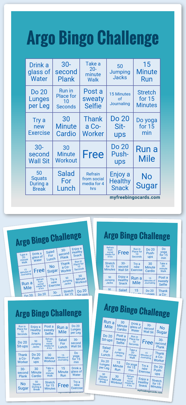 Virtual Argo Bingo Challenge
