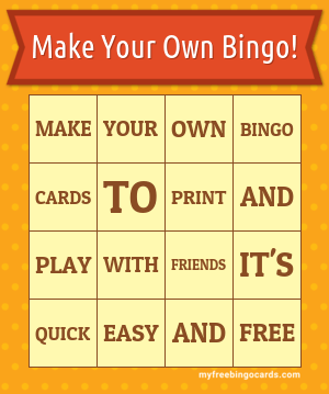 Print 100+ Make Your Own Bingo! Cards