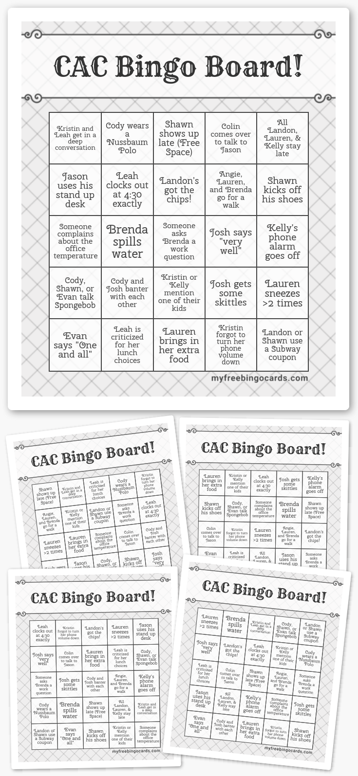 Virtual CAC Bingo Board!