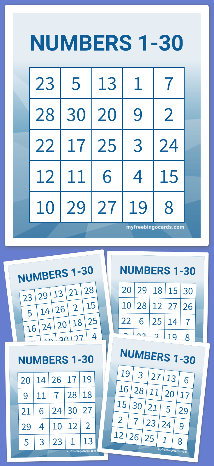 Virtual NUMBERS 130 BINGO