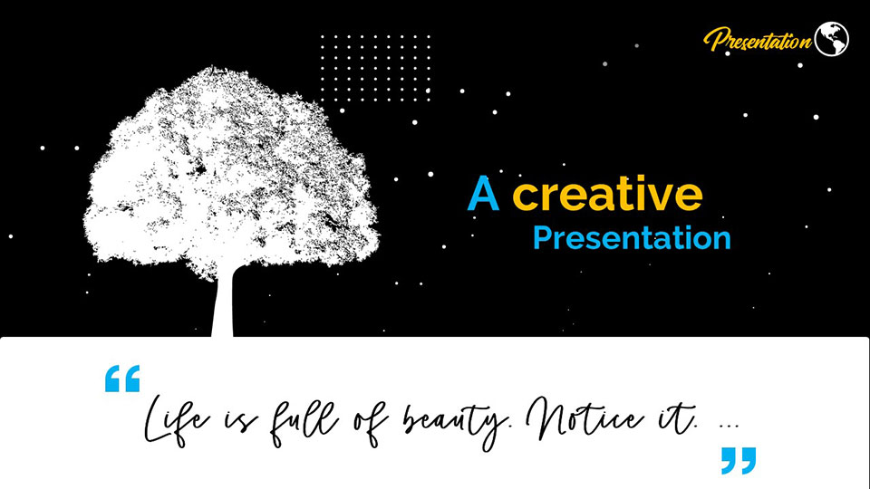 Professional Black Creative Google Slides Themes MyFreeSlides
