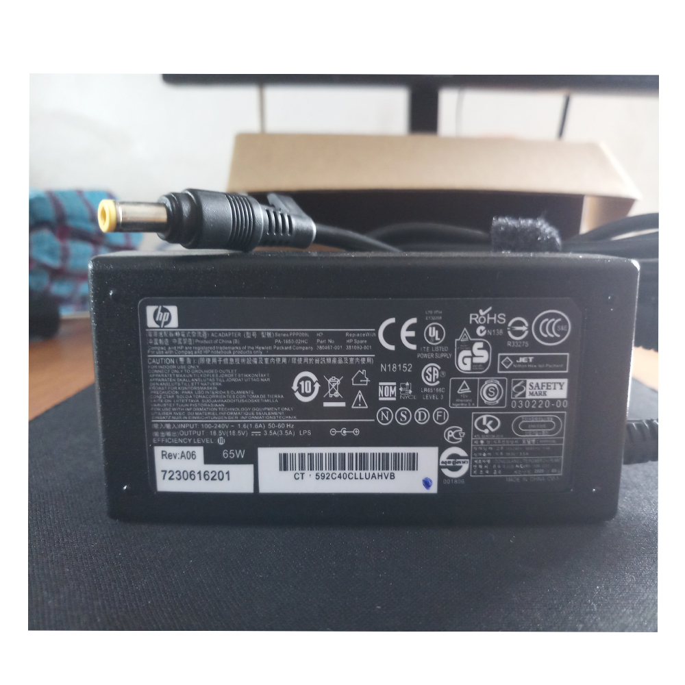 Hp Yellow Pin Laptop Charger new Mygadgetslk