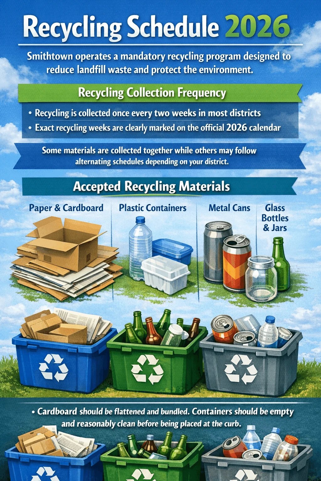 Smithtown Garbage Schedule 2026 (Holidays, Recycling & Bulk Pickup(08)