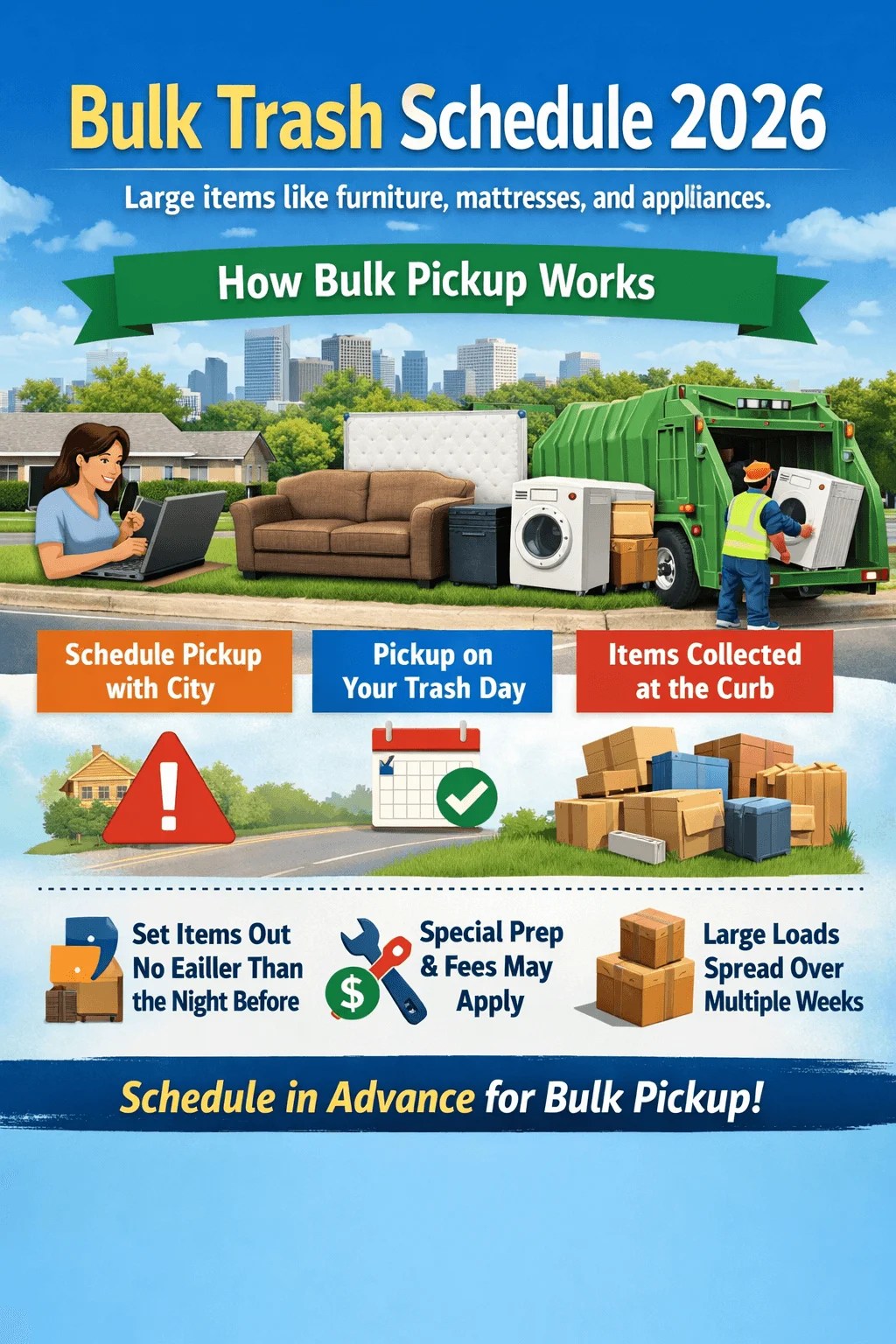 Olathe Trash Pickup Schedule 2026 (Holidays, Recycling &amp; Bulk Pickup