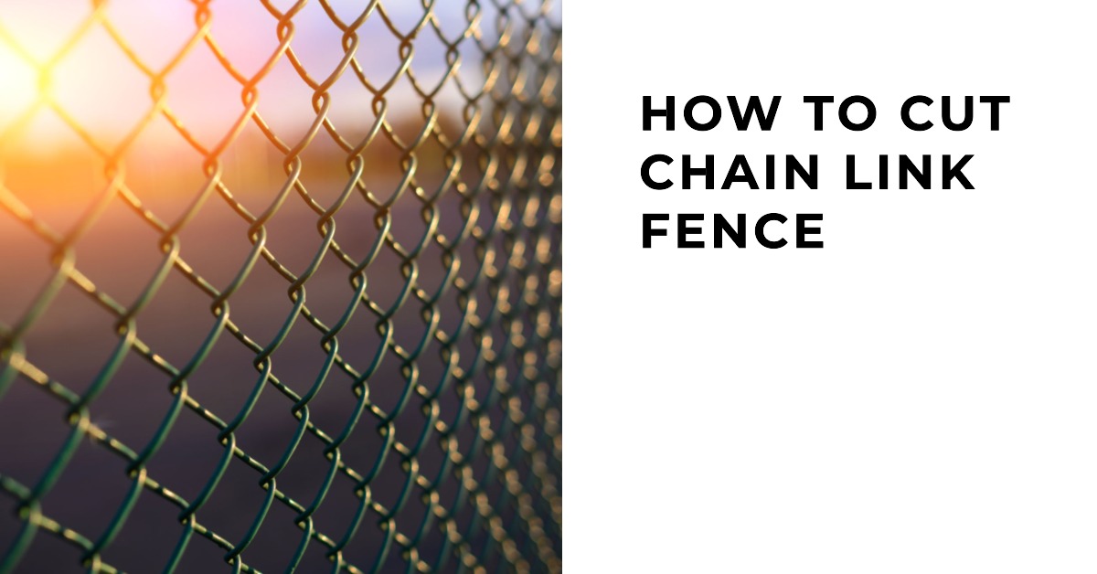 How to cut chain link fence (Explained!) My Garden And Patio