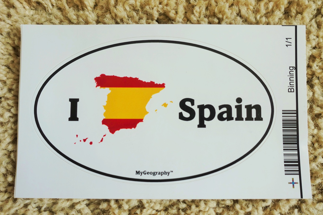 I love Spain Bumper Sticker (Spanish Flag) • MyGeography