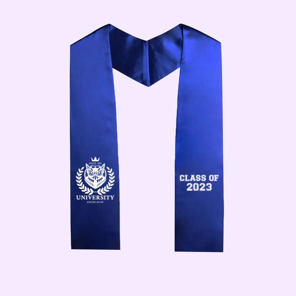 Classic Custom Graduation Stoles with Plain Finish