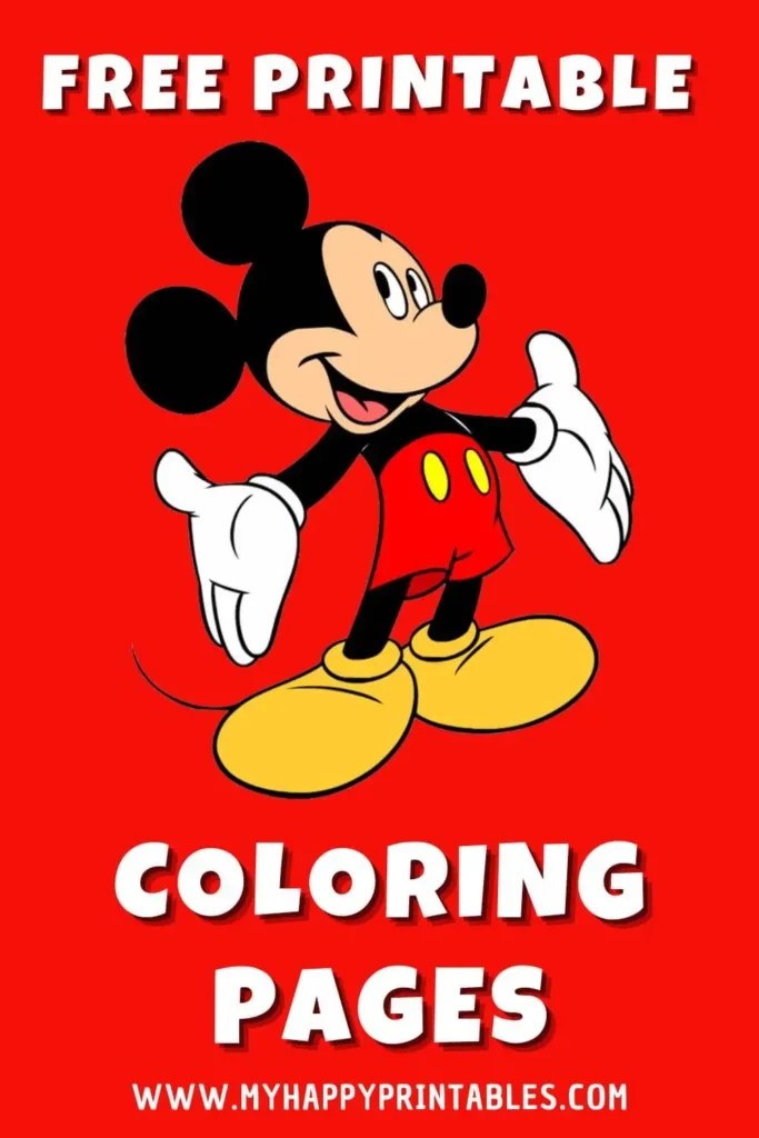 Free Mickey Mouse Coloring Pages 2 My Happy Printables
