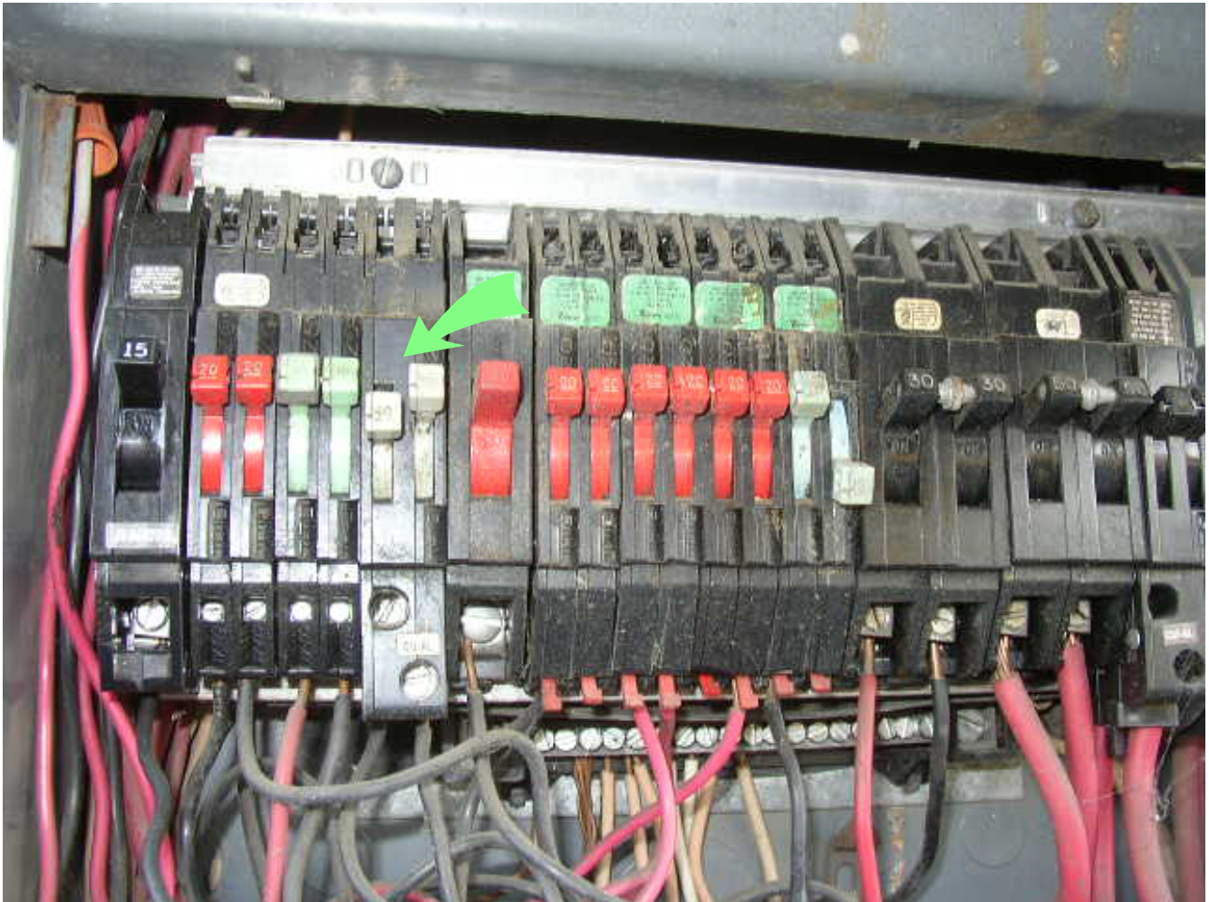 Breakers in the electric panel are to be matched with the