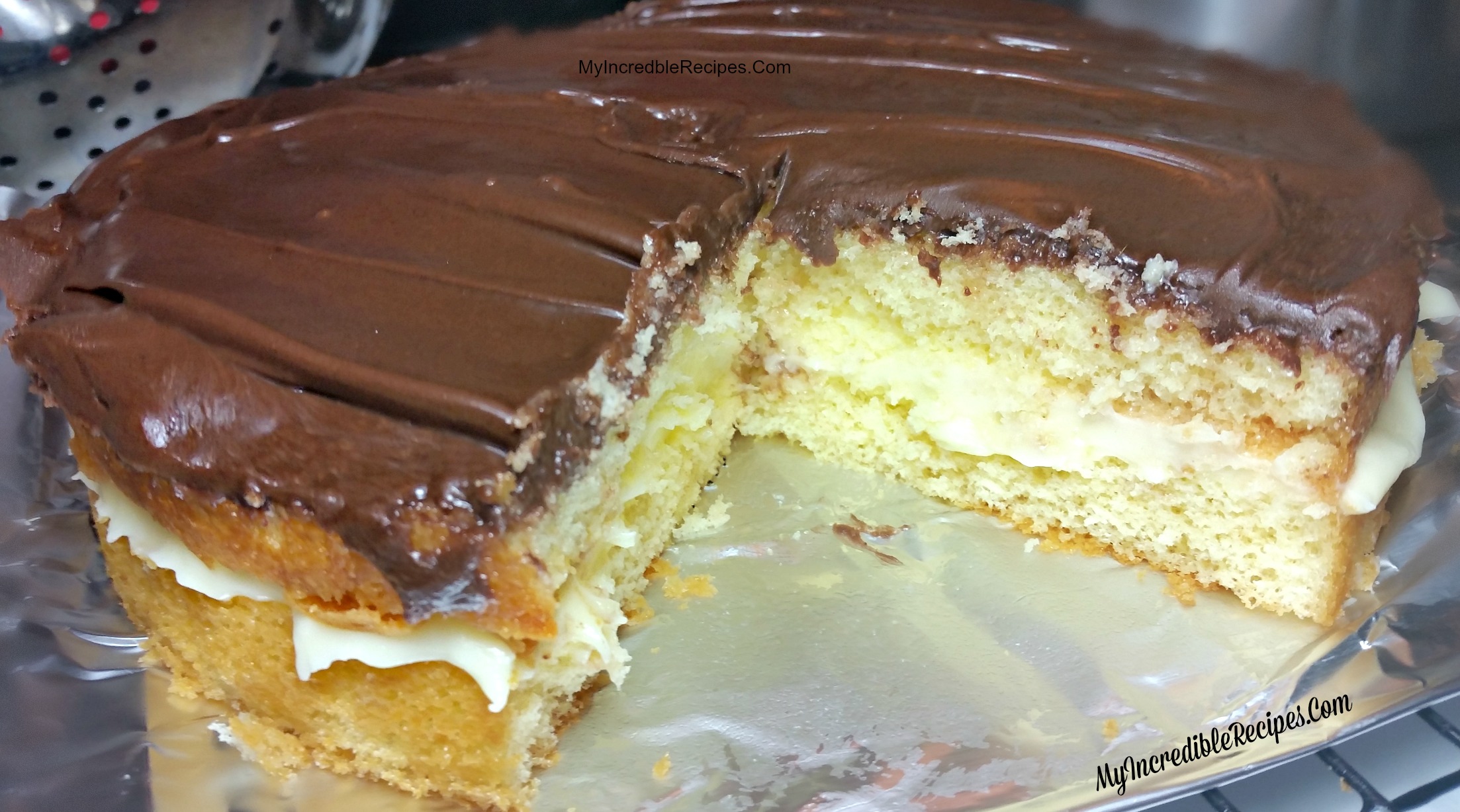 Boston Cream Pie Poke Cake! My Incredible Recipes
