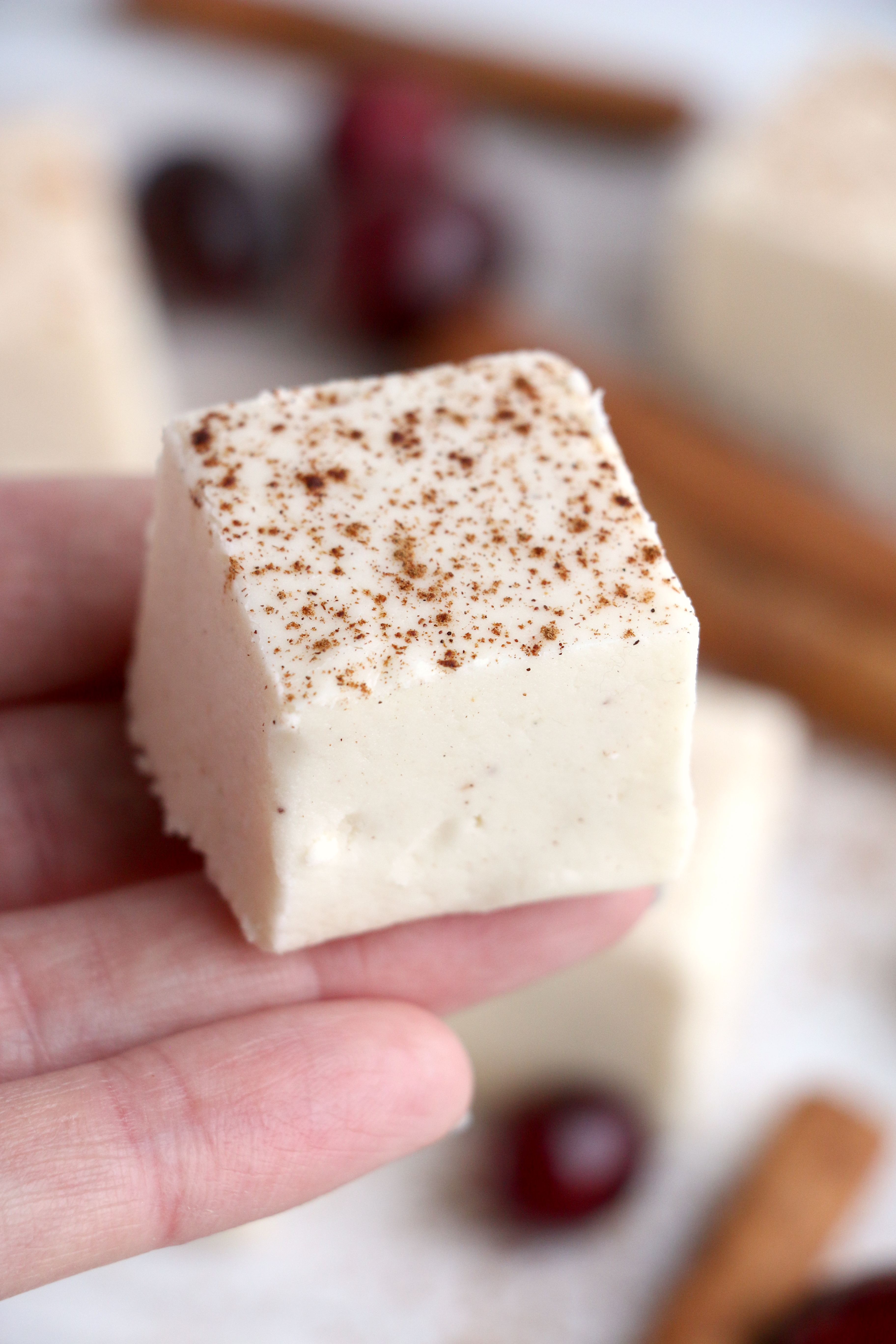 Creamy Eggnog Fudge