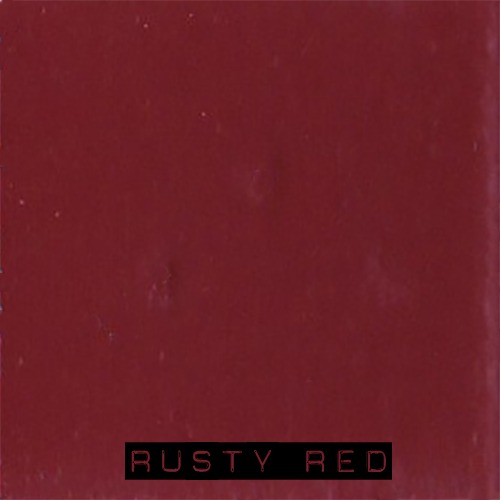 Handgeverfde sample Rode Krijtverf Vintage Paint Rusty Red My