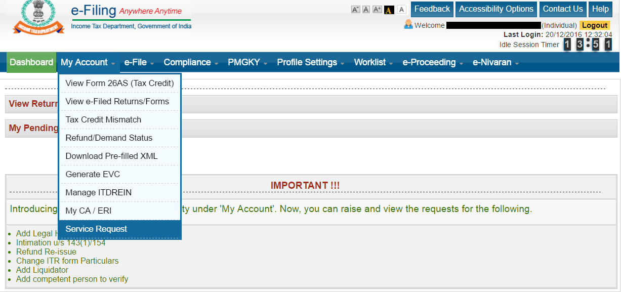 Tax Refund Status myITreturn