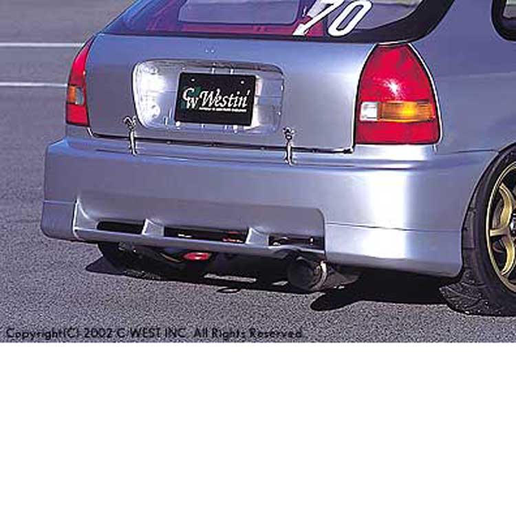 C-West Rear Bumper (PFRP) for Honda Civic Hatch (EK) 1997-2000 | Miami
