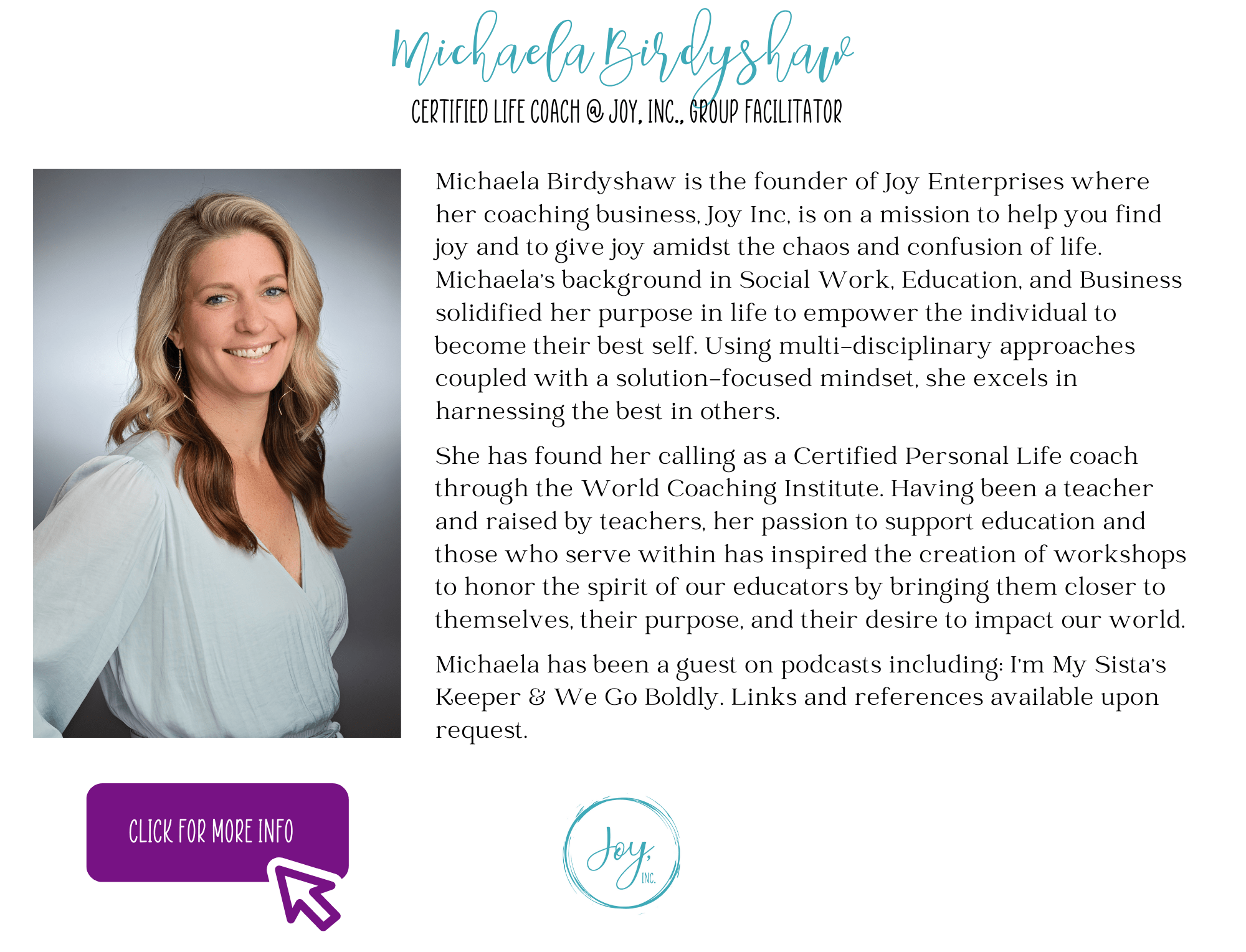 Presenters to Joy Enterprises