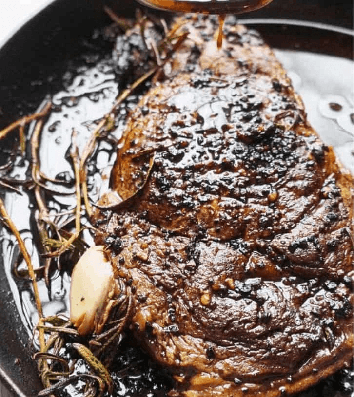 Keto Ribeye Steaks with Garlic Rosemary Butter My Keto 