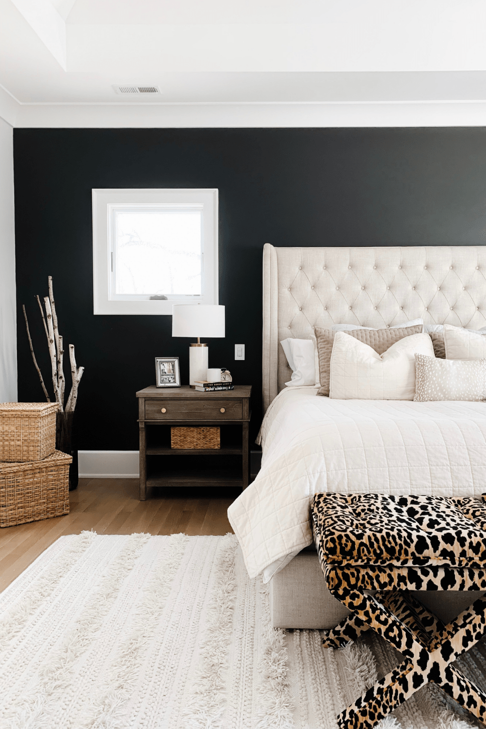 Master Bedroom Black Accent Wall