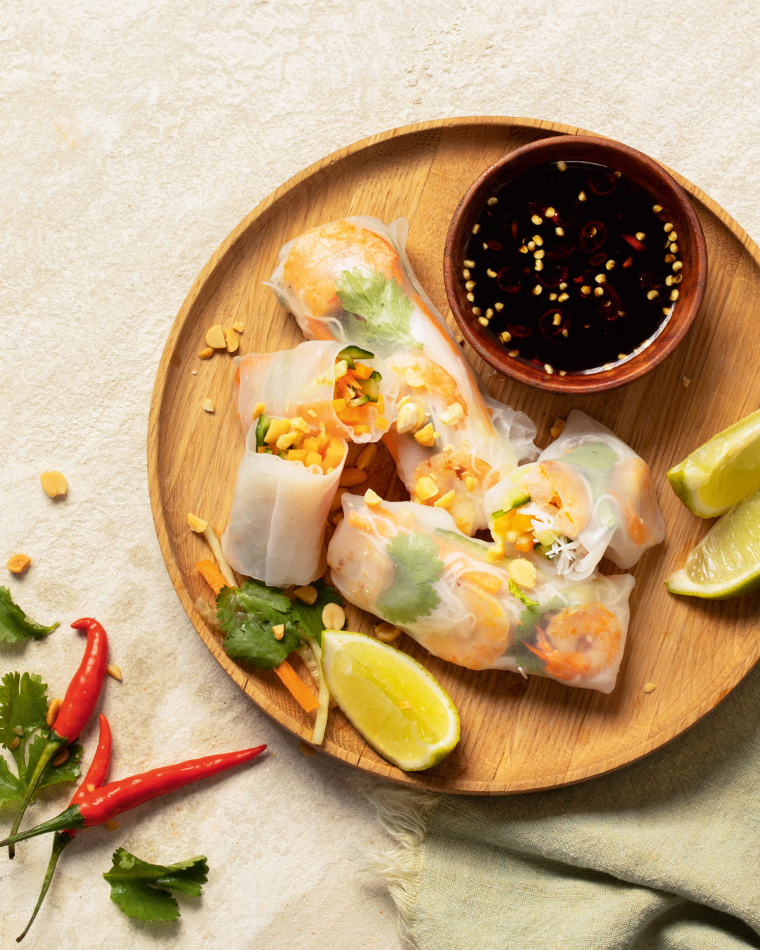 Vietnamese rice paper rolls with two dipping sauces MyKitchen