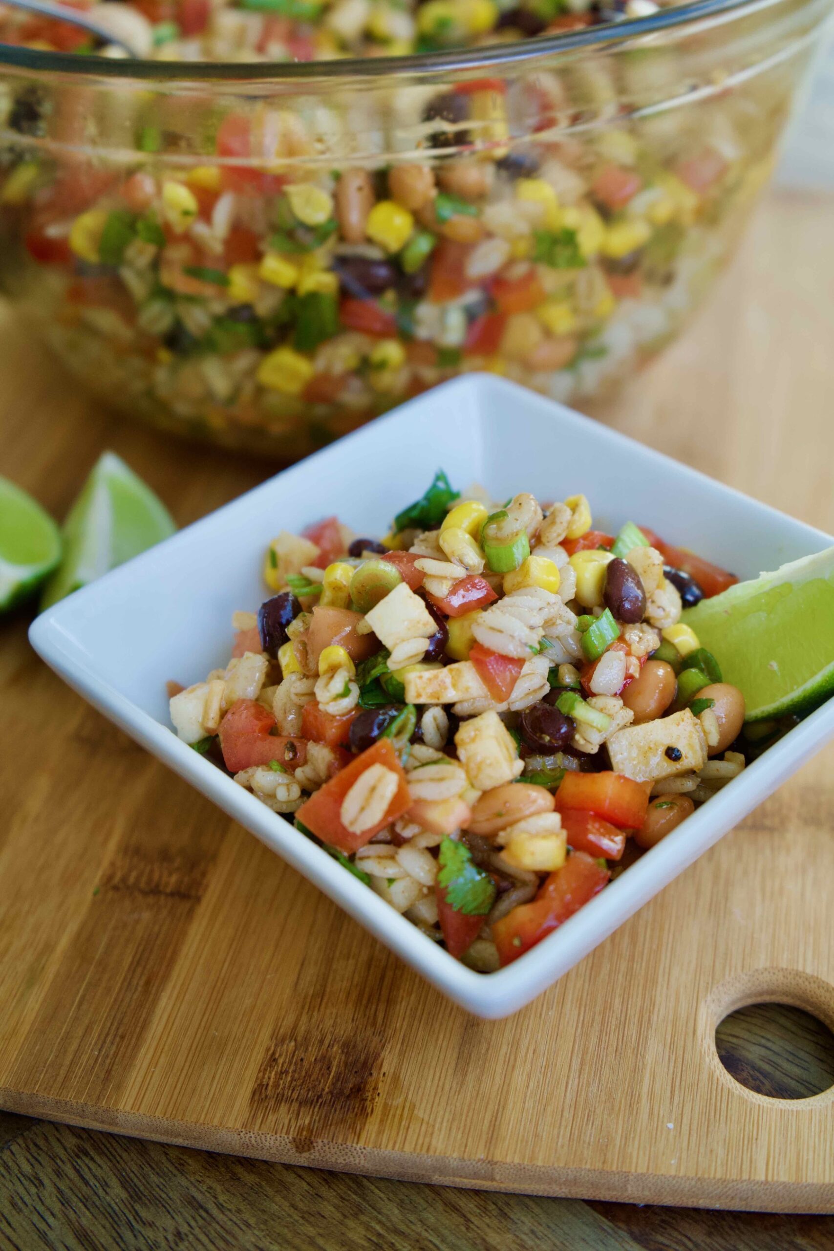 Mexican Barley Salad with Beans, Corn & Jicama