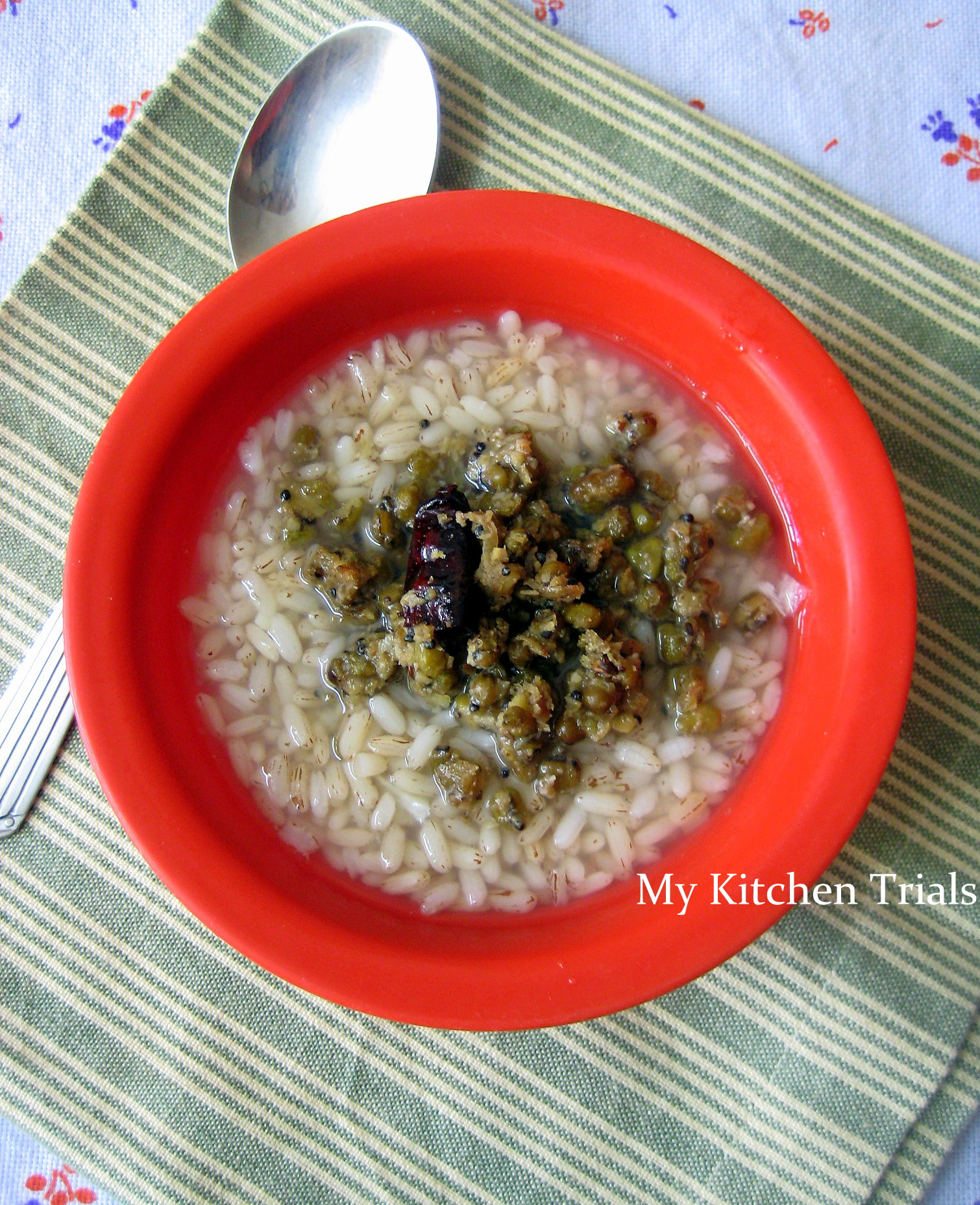 Rice Soup Kanjiyum Payarum My Kitchen Trials