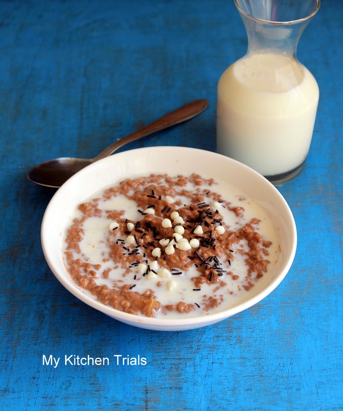 Chocolate Oatmeal My Kitchen Trials