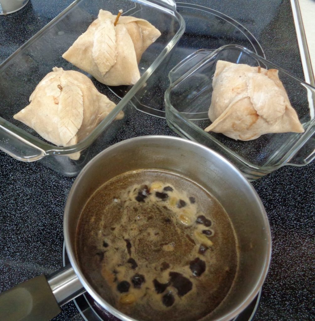 Apple Dumplings with Apple Cider Vinegar Caramel Sauce