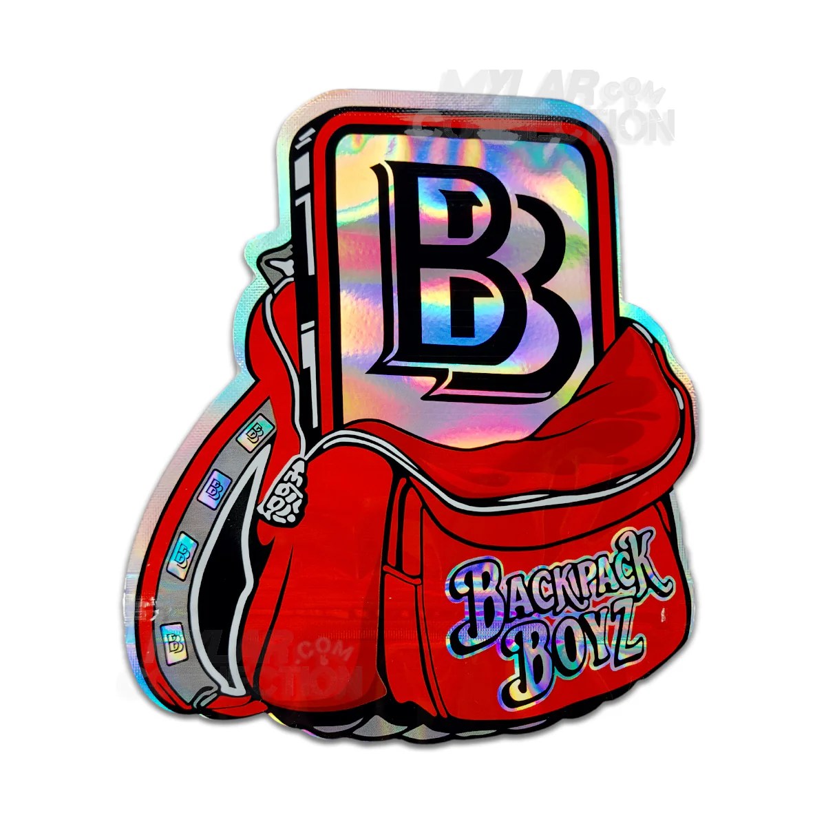 Backpack Boyz DieCut Unzipped Bag Shaped Empty 3.5g Flower Smell Proo