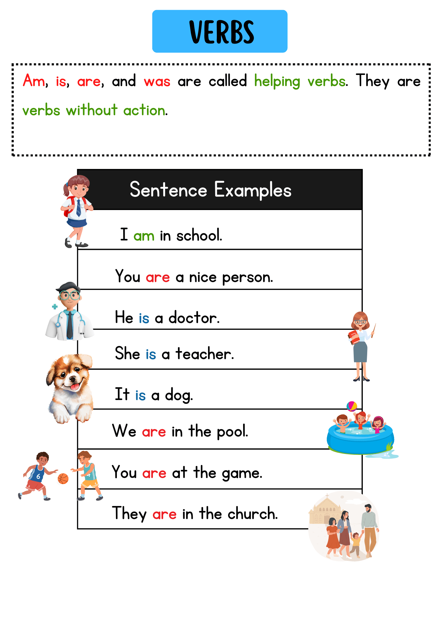 Engage Young Learners with the Helping Verbs Fun Worksheet