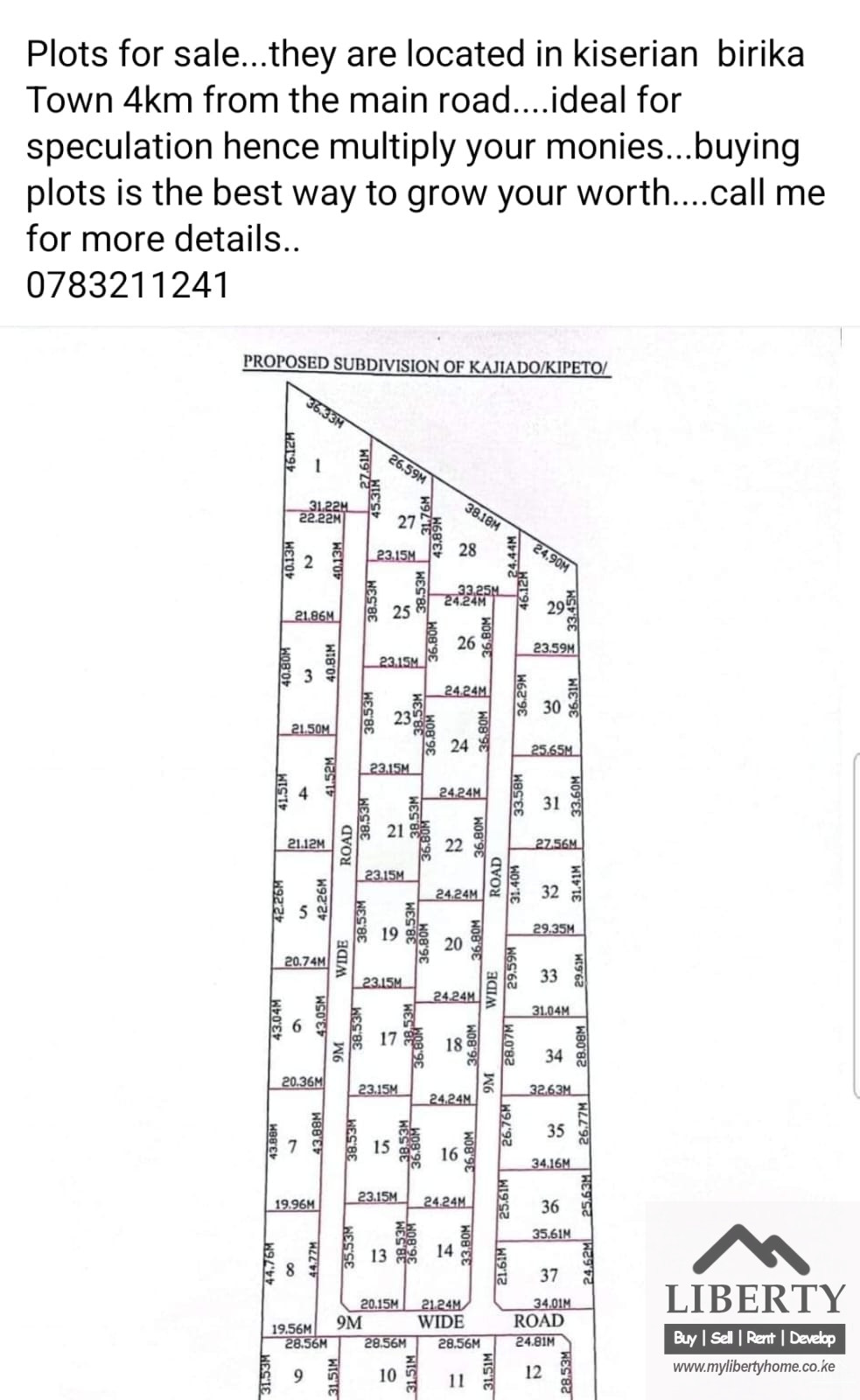 Golden Properties Prime Plots For Sale At 1.3m In Kiserian, Birika Rd