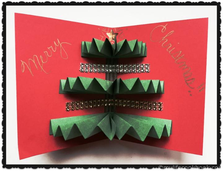 Kid's School Craft Christmas Tree Card
