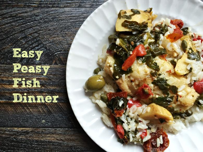 Easy Peasy Mediterranean Fish Dinner My Life Cookbook low carb healthy everyday recipes.