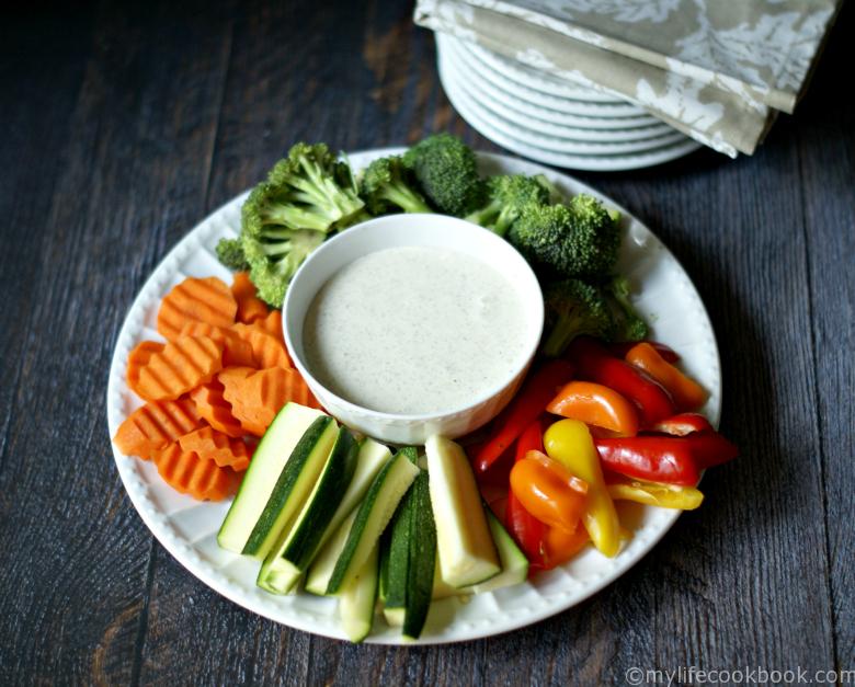 High Protein Dip for Veggies My Life Cookbook low carb healthy everyday recipes.