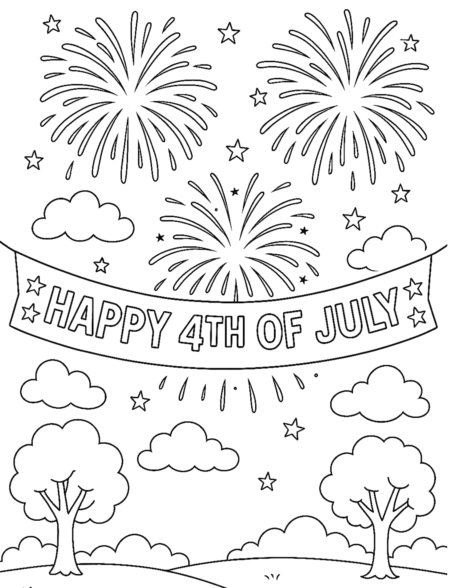 Free Fourth of July coloring sheets LilyPad