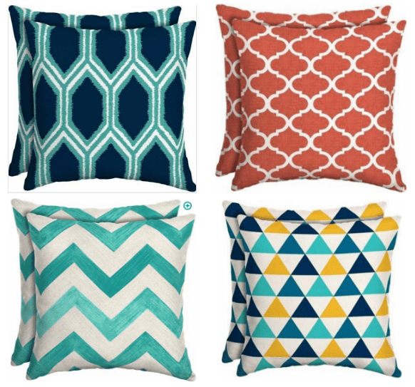 Walmart Outdoor Cushions/Pillows only 5!