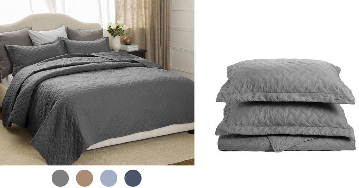 Amazon Quilt Set Solid Grey Sheets as low as 19.59 (Regular Price