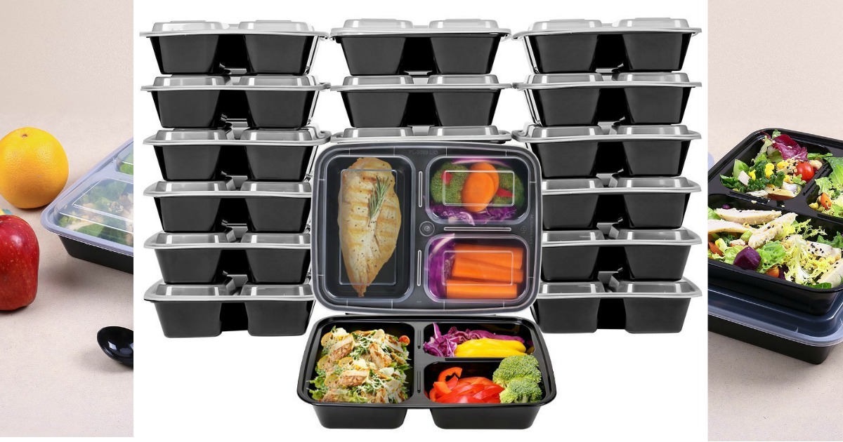 Amazon 20Pack of Bento Box Lunch Containers 13.76