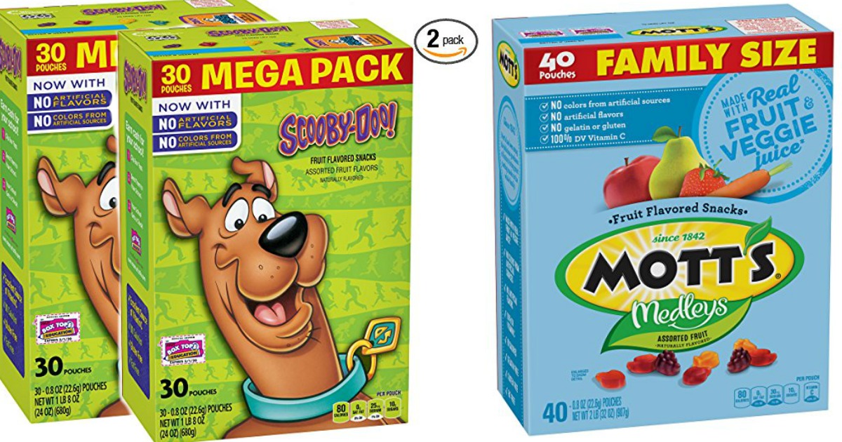 Amazon Mott's Medleys or ScoobyDoo Fruit Snacks As Low As 9 Cents A Pack!