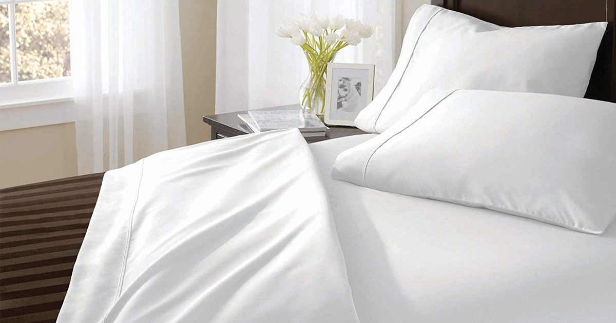 Amazon Coit & Campbell Premium Hotel Collection Bed Sheet Set as low