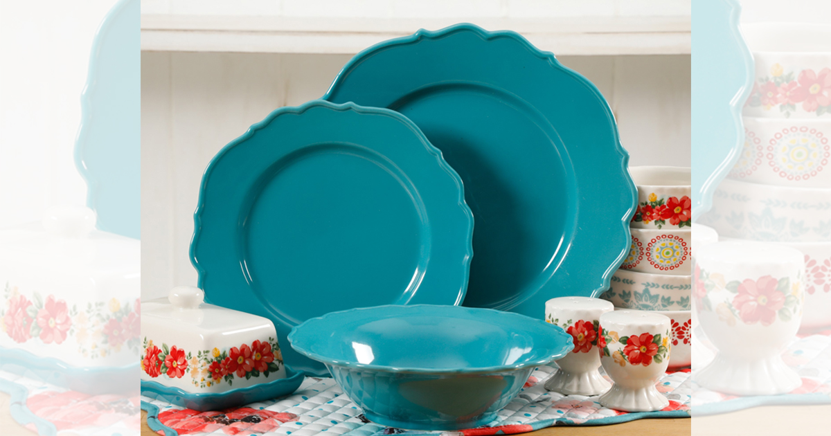 Walmart Black Friday The Pioneer Woman 20Piece Denim Dinnerware Set