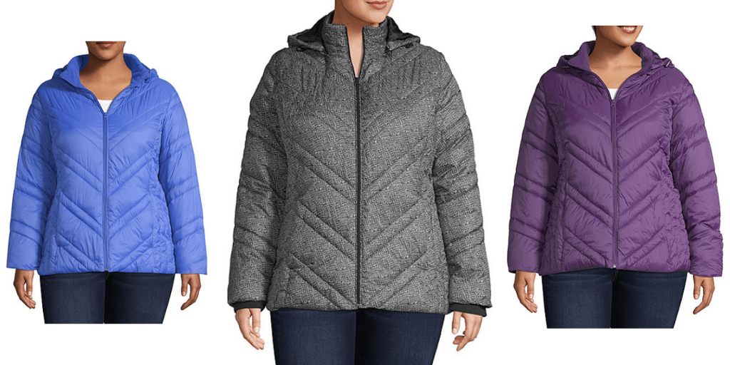 Women's Lightweight Puffer Jacket (Plus Size) JCPenney After