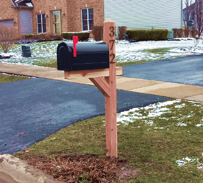 Deluxe Cedar Mailbox Post | Mailbox Remedies