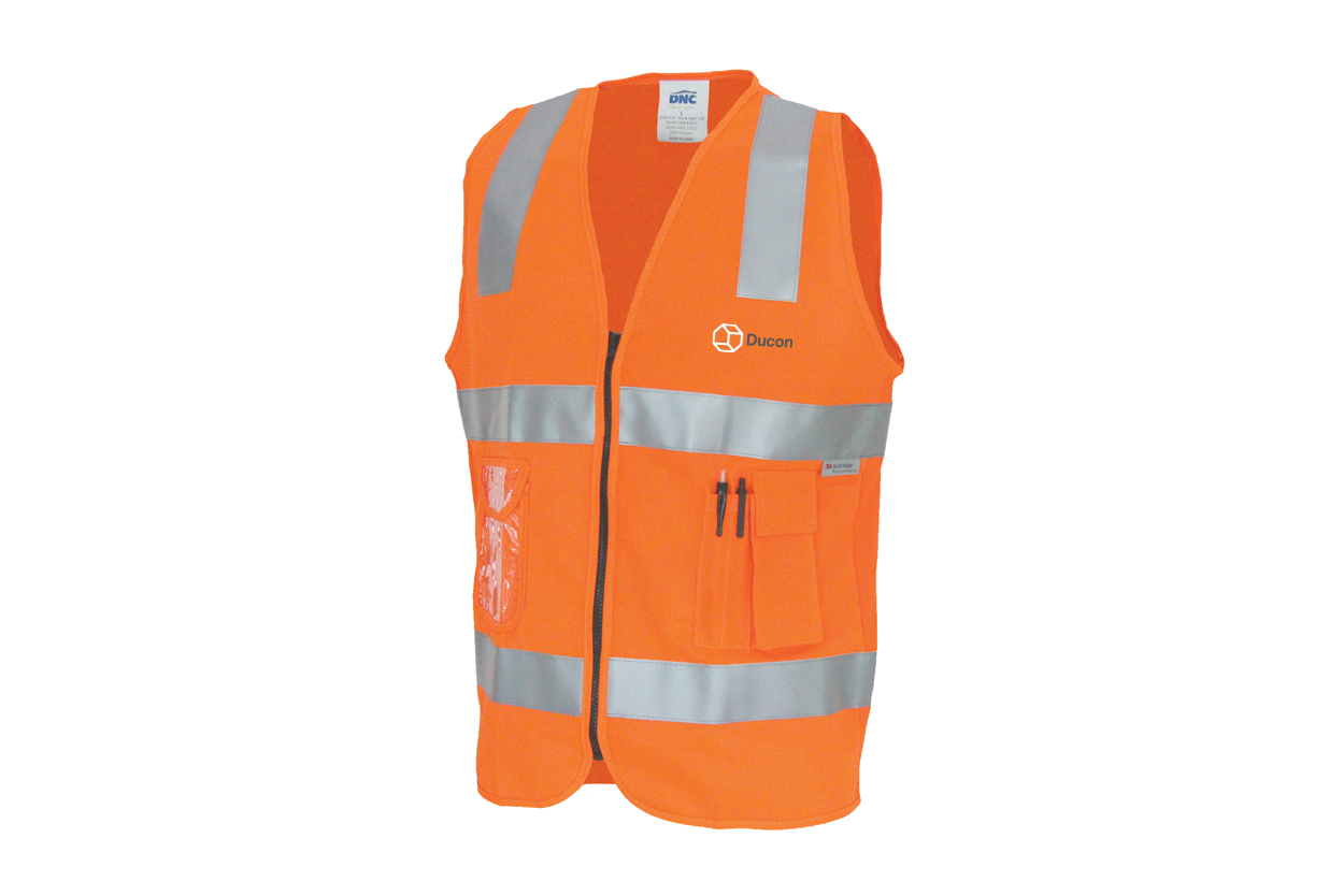 Ducon Day/Night Side Panel Safety Vest X8 Sports Pty Ltd
