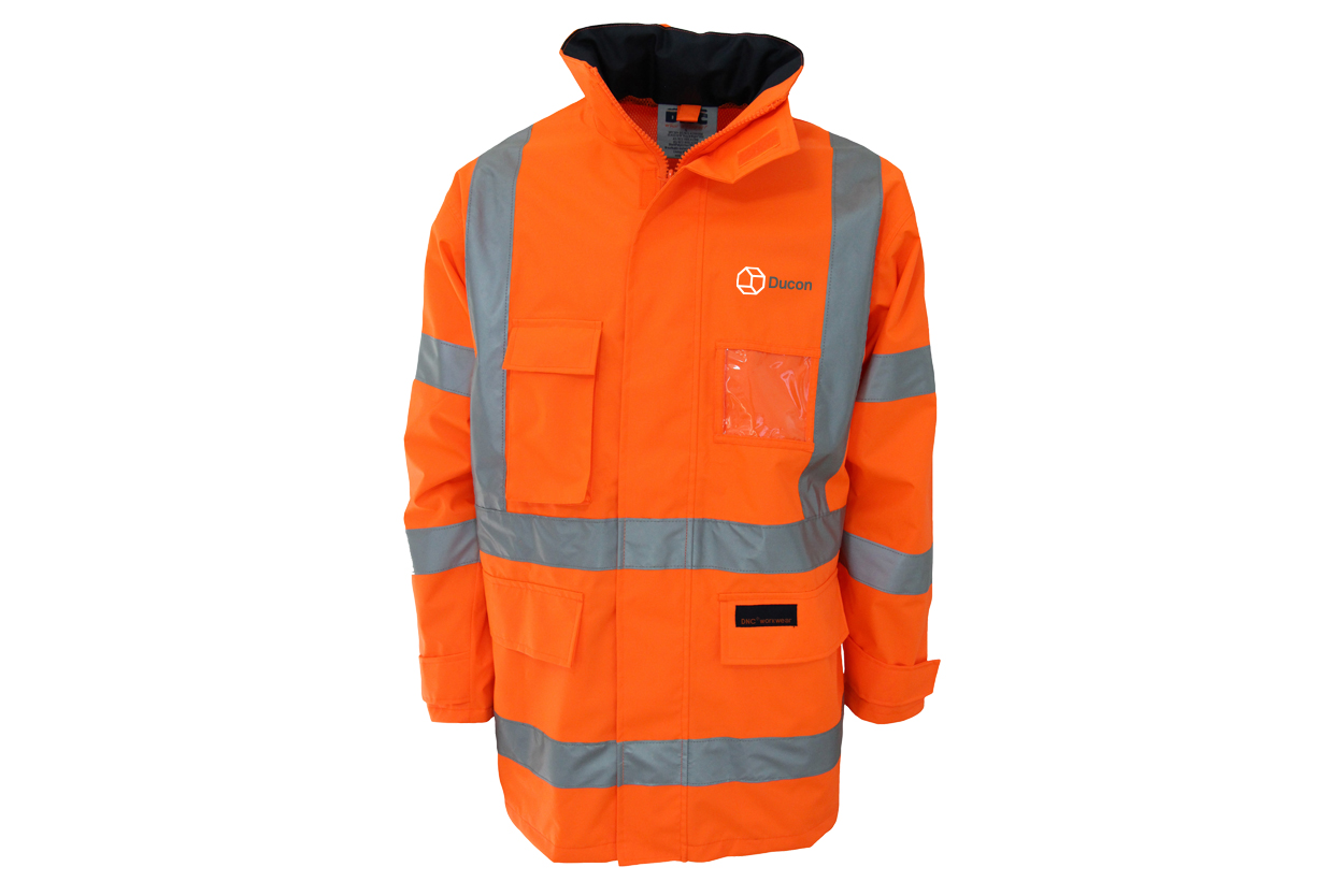Ducon HIVIS Breathable Rain Jacket X8 Sports Pty Ltd