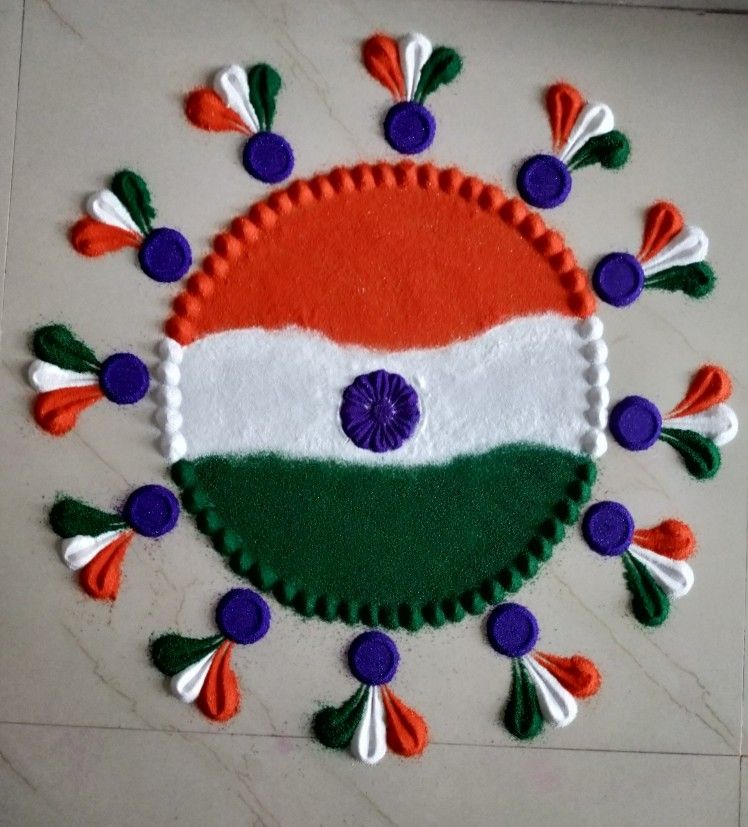 10 Amazing Independence Day Rangoli Designs for a Patriotic Feel