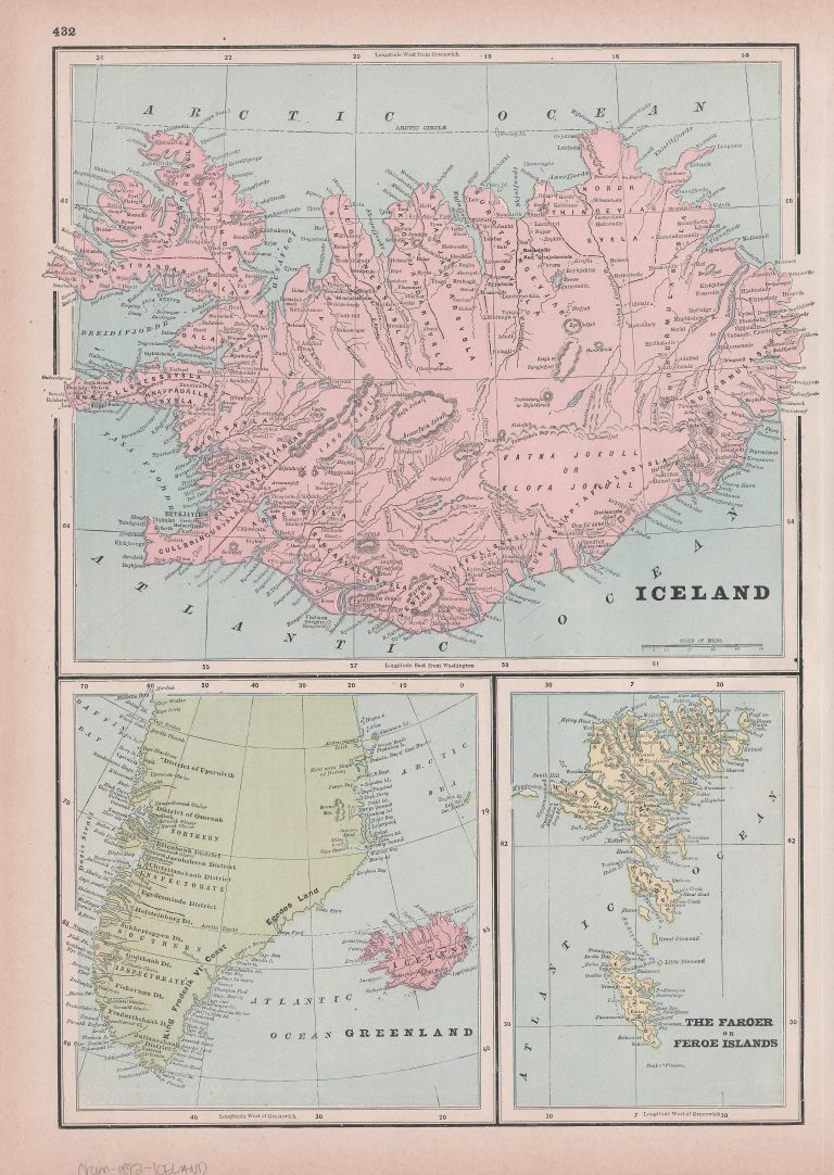 Iceland; Greenland; The Faroe Islands Mapping Iceland