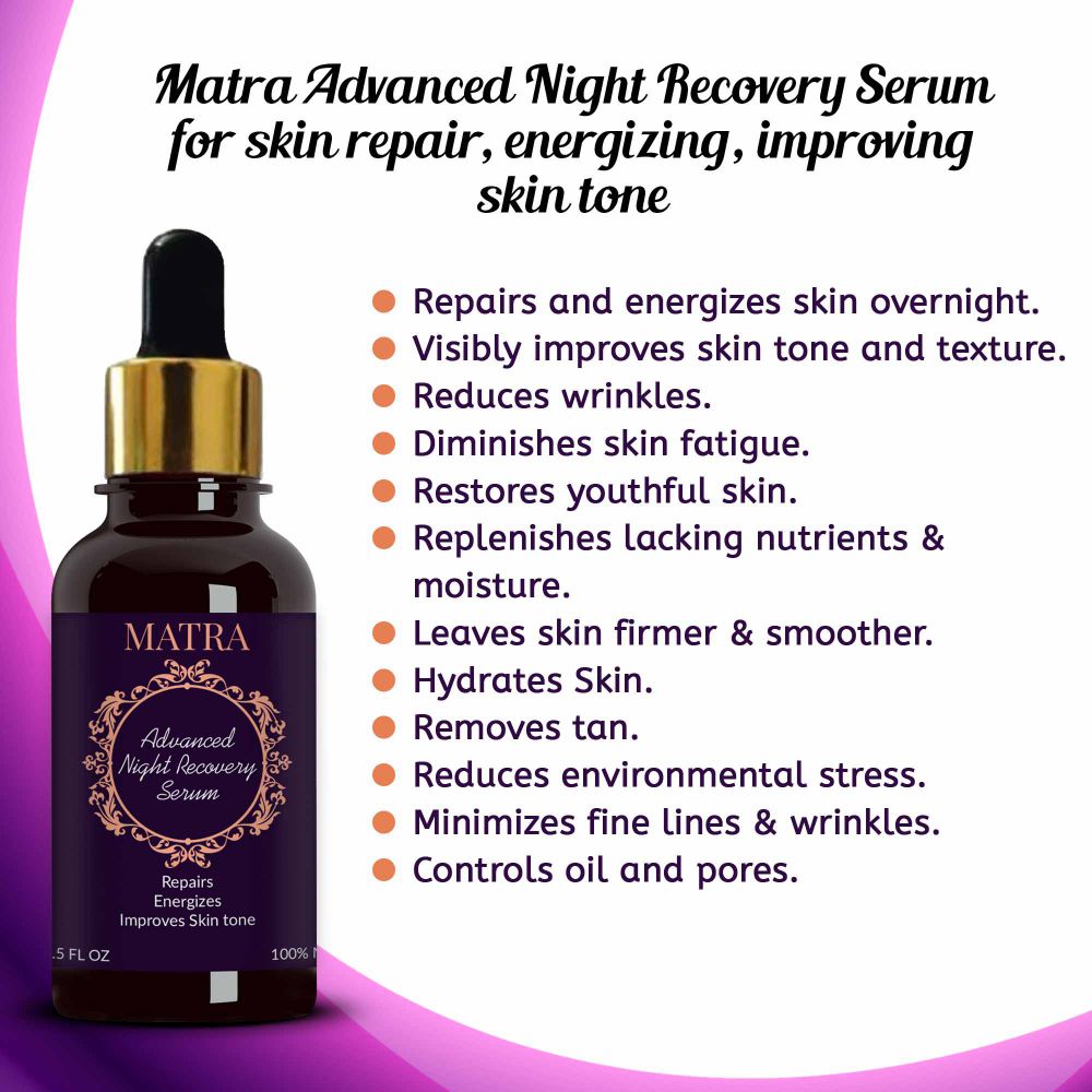 Advanced Night Recovery Serum Facial Serum Matra Skin Care Essentials