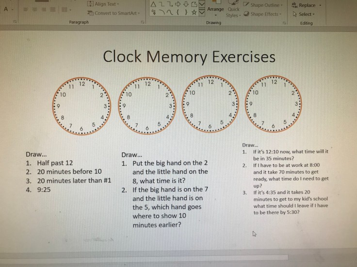 Improve Memory with Clock Exercises My Memory Pal . com