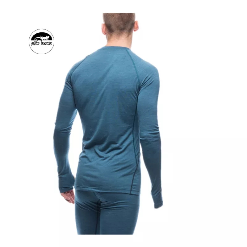 Merino wool base layer GECKO MASTER long sleeve crew neck men’s long