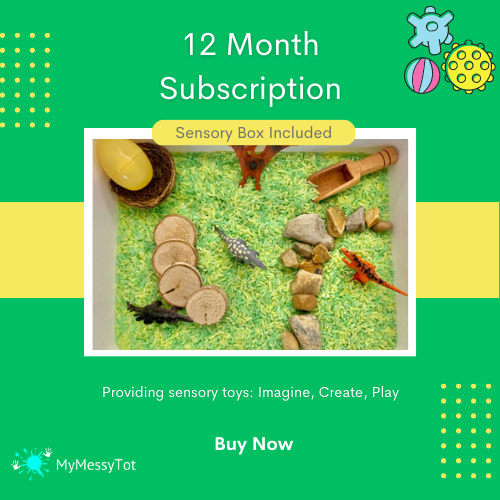 Twelve Month Subscription with Sensory Box MyMessyTot